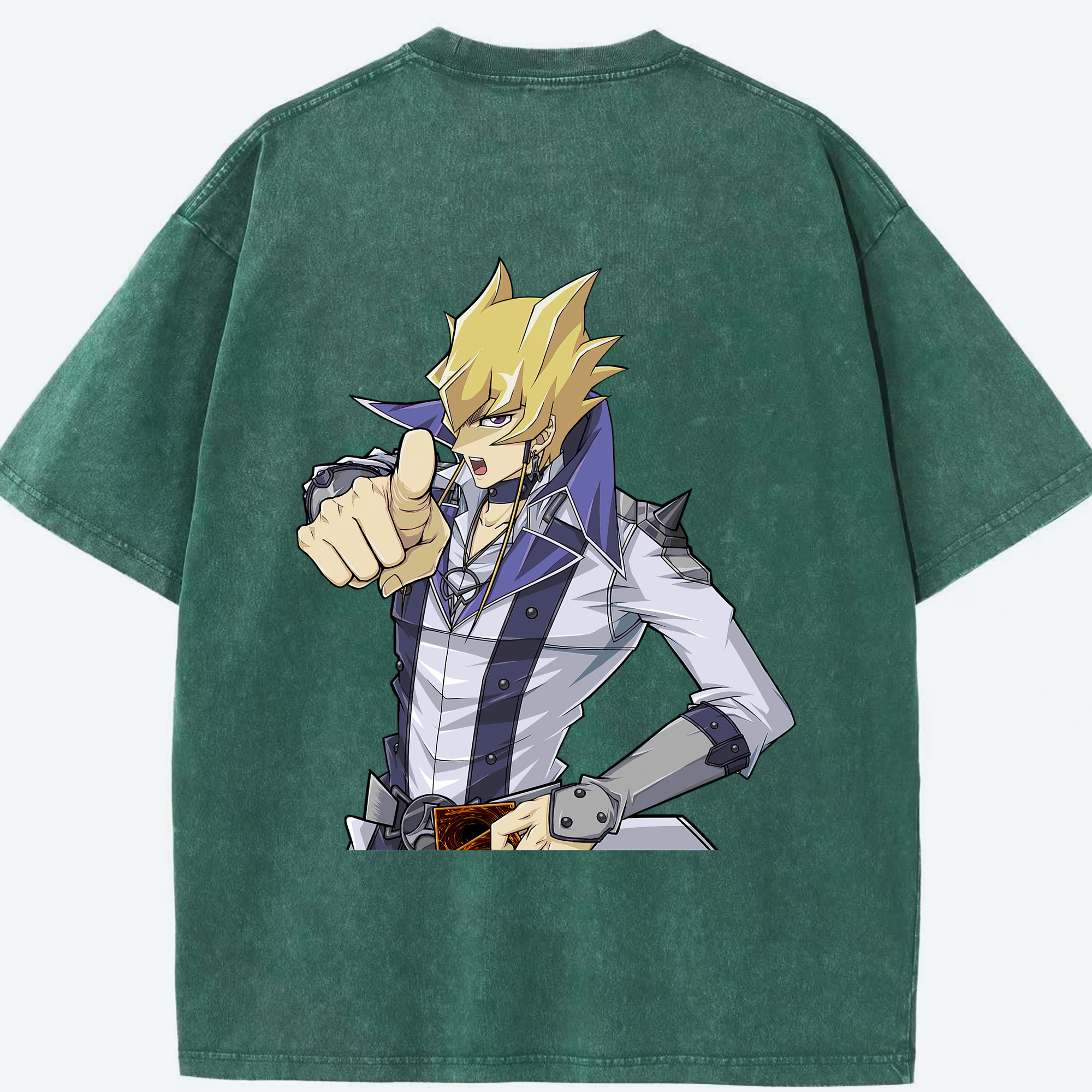 （画像用） 遊☆戯☆王 Yu-Gi-Oh! 綿100% ヴィンテージ風 半袖Tシャツ（背面プリント）